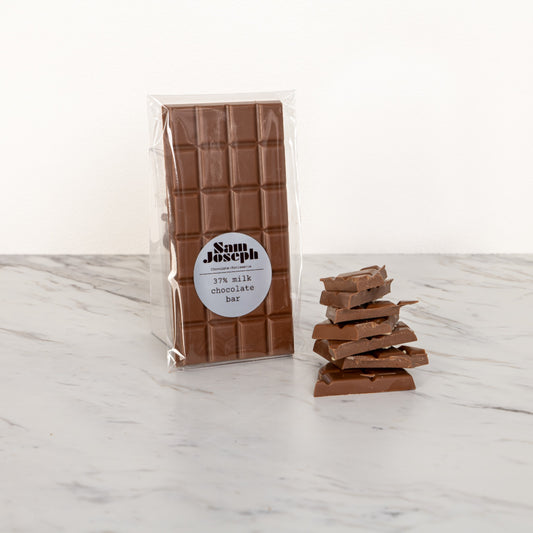 37% milk chocolate bar | Sam Joseph Chocolates | Luxury Chocolates Online