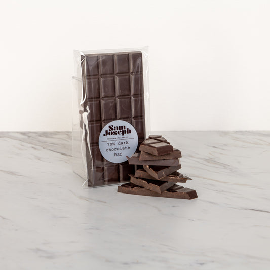70% dark chocolate bar | Sam Joseph Chocolates | Luxury Chocolates Online
