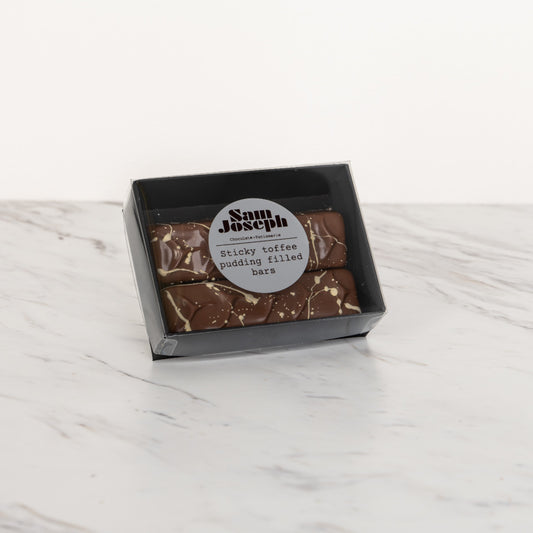 Sticky toffee pudding bars | Sam Joseph Chocolates | Luxury Chocolates Online