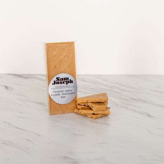 Crunchy blonde chocolate bar | Sam Joseph Chocolates | Luxury Chocolates Online