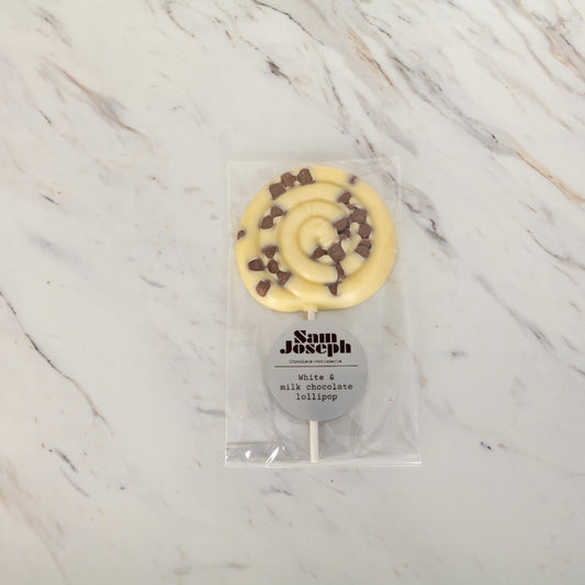 Swirly chocolate lollipop | Sam Joseph Chocolates | Luxury Chocolates Online