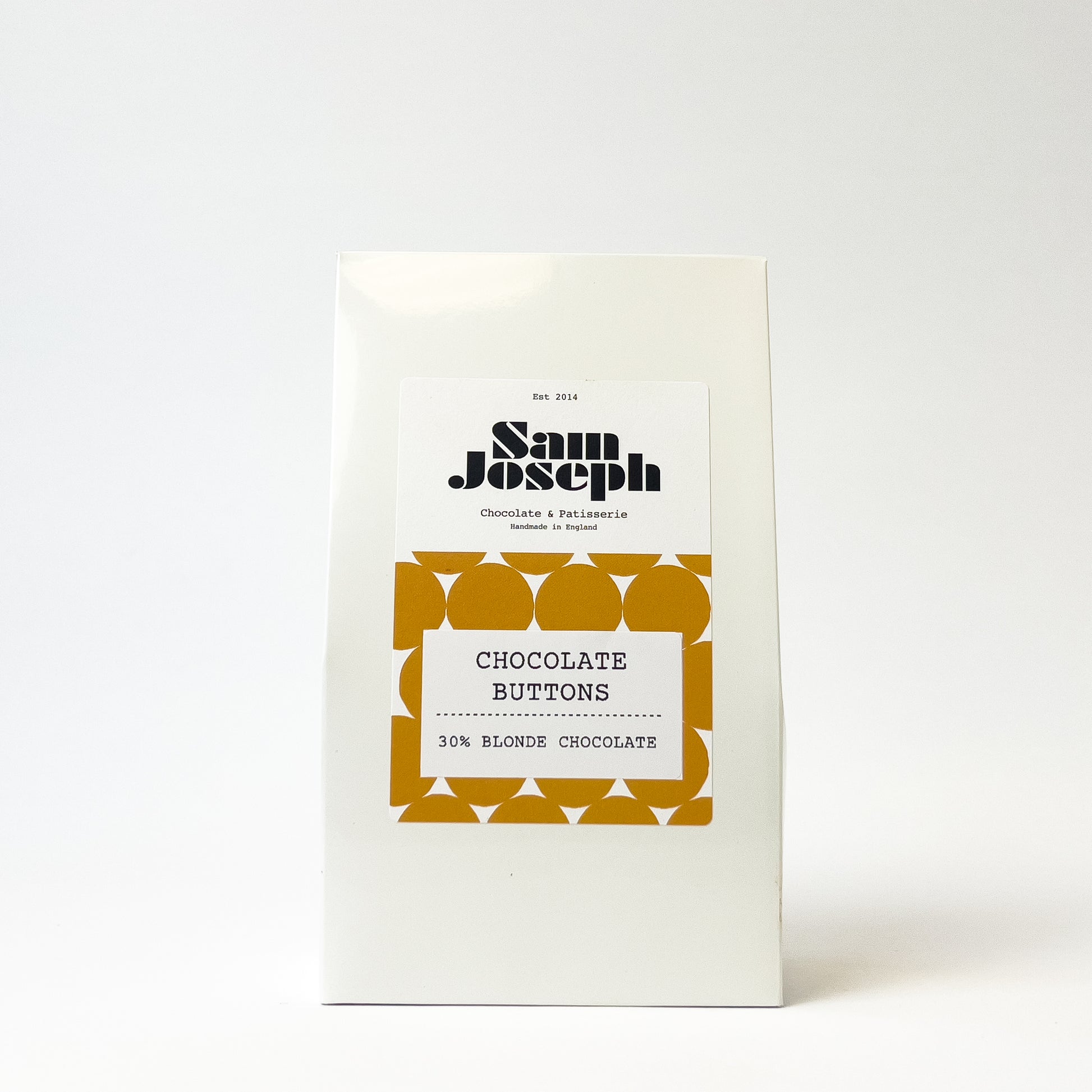 30% Blonde chocolate buttons | Sam Joseph Chocolates | Luxury Chocolates Online  Sam Joseph Chocolates