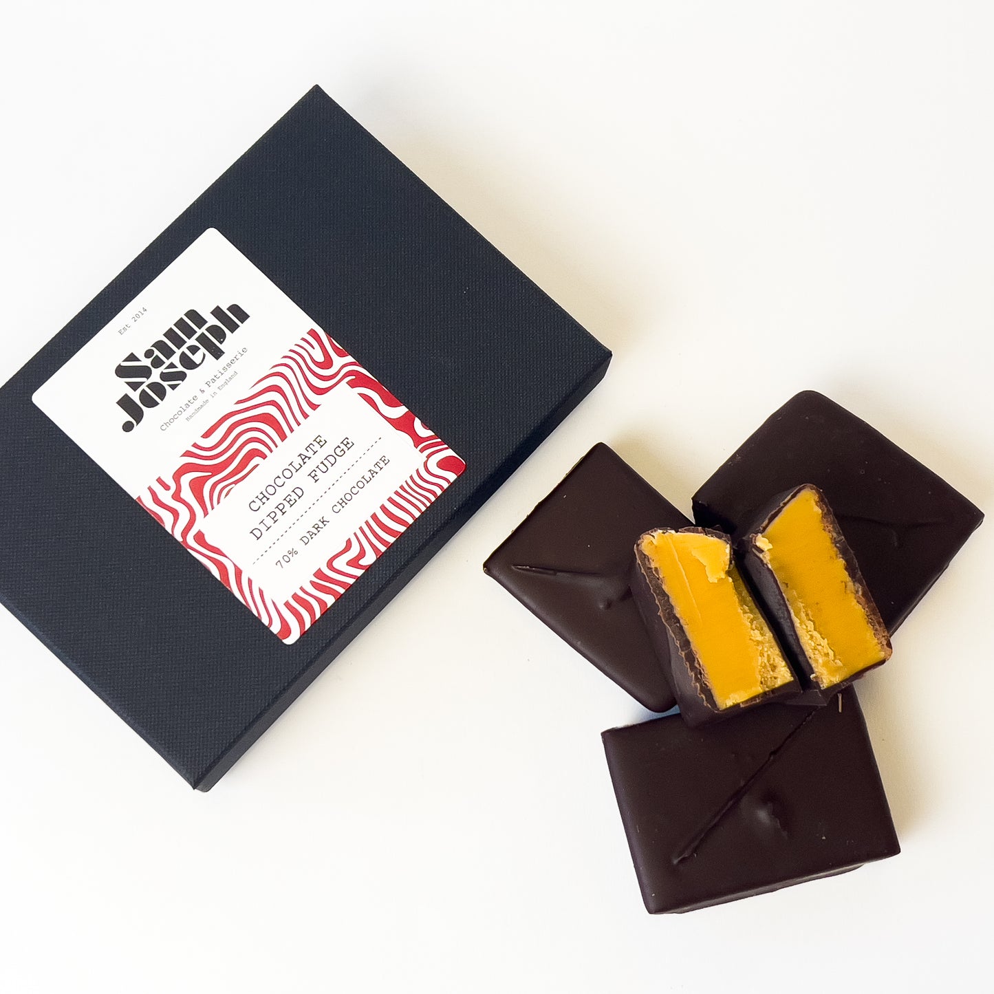 70% Dark chocolate dipped fudge | Sam Joseph Chocolates | Luxury Chocolates Online  Sam Joseph Chocolates