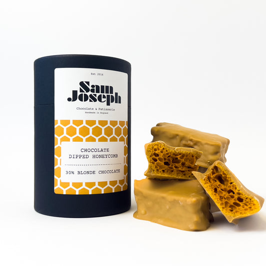 Blonde chocolate honeycomb | Sam Joseph Chocolates | Luxury Chocolates Online  Sam Joseph Chocolates