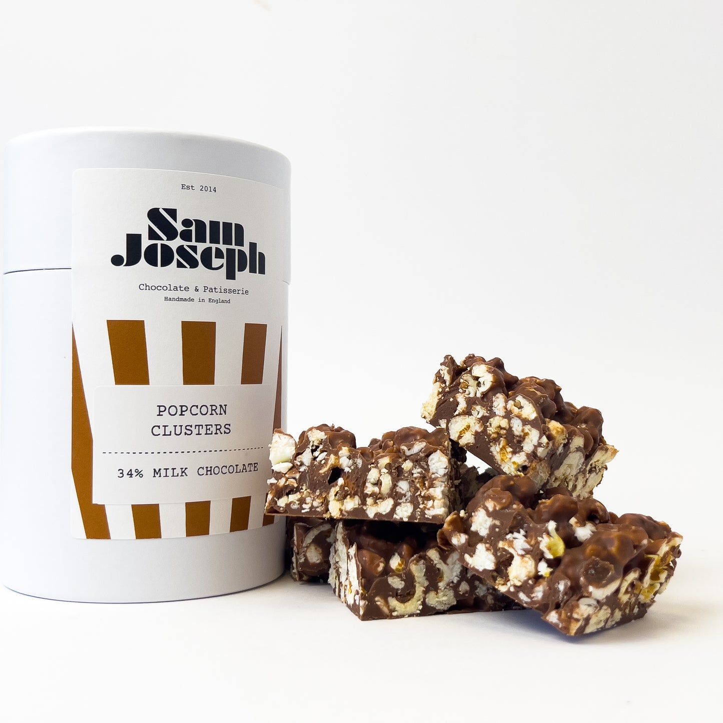 Milk chocolate popcorn caramel clusters | Sam Joseph Chocolates | Luxury Chocolates Online Sam Joseph Chocolates