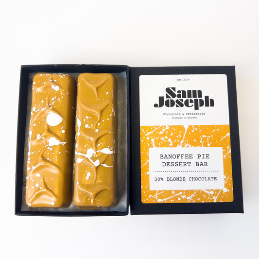 Banoffee pie dessert bars | Sam Joseph Chocolates | Luxury Chocolates Online  Sam Joseph Chocolates