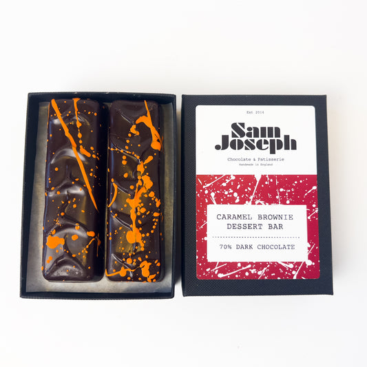 Caramel brownie bars | Sam Joseph Chocolates | Luxury Chocolates Online  Sam Joseph Chocolates