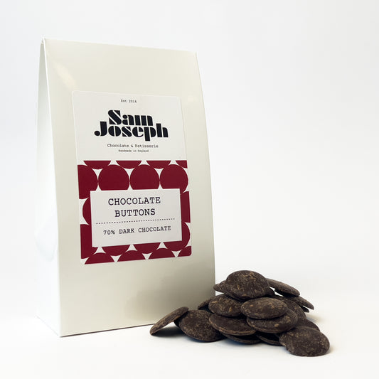70% Dark chocolate buttons | Sam Joseph Chocolates | Luxury Chocolates Online  Sam Joseph Chocolates