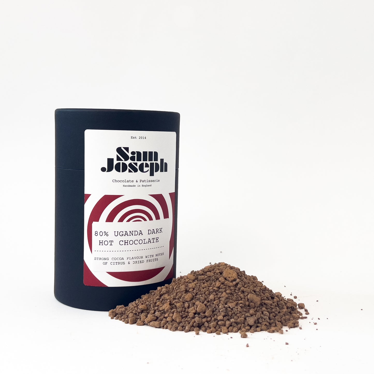 80% Uganda single origin hot chocolate powder | Sam Joseph Chocolates | Luxury Chocolates Online Sam Joseph Chocolates