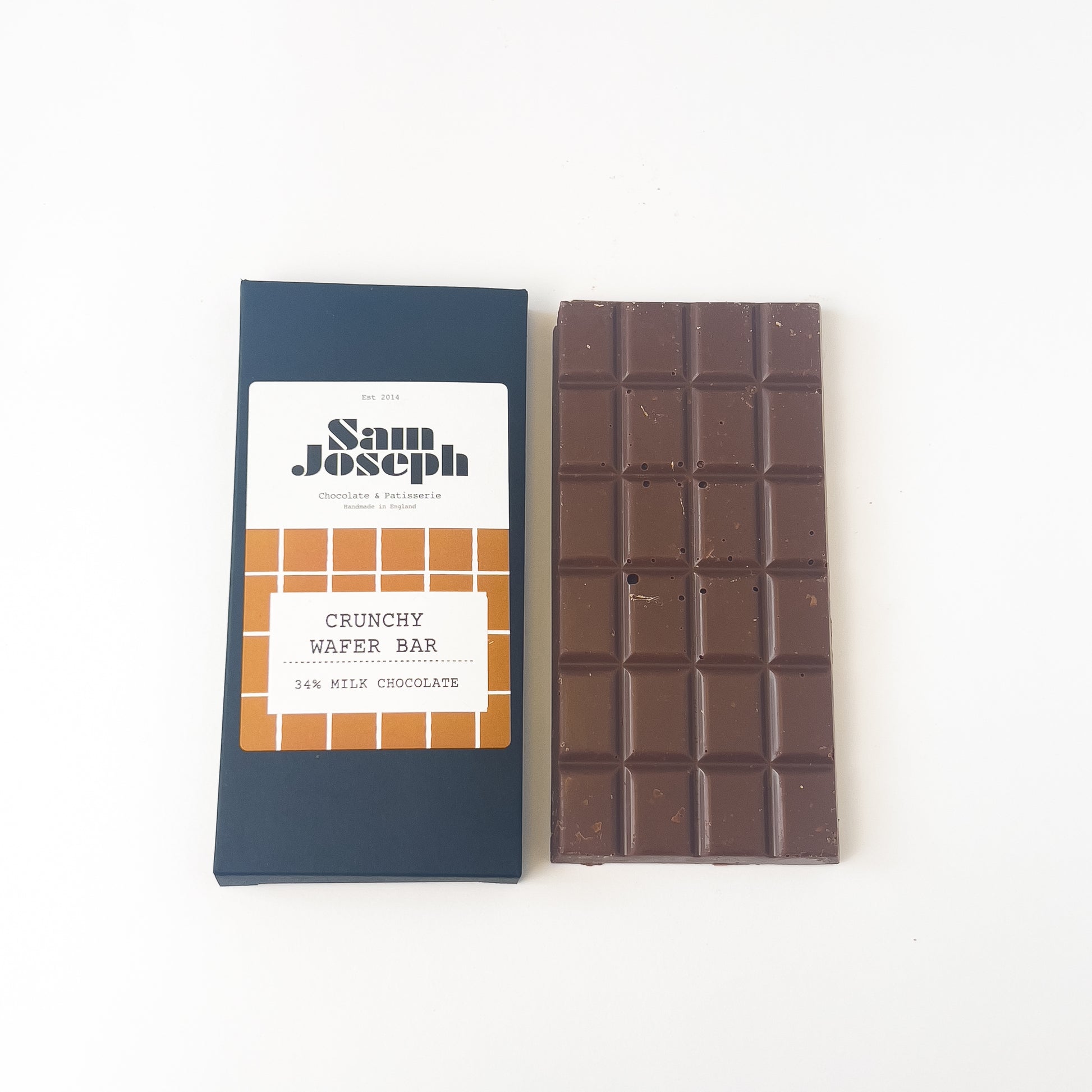 Crunchy milk chocolate bar | Sam Joseph Chocolates | Luxury Chocolates Online  Sam Joseph Chocolates