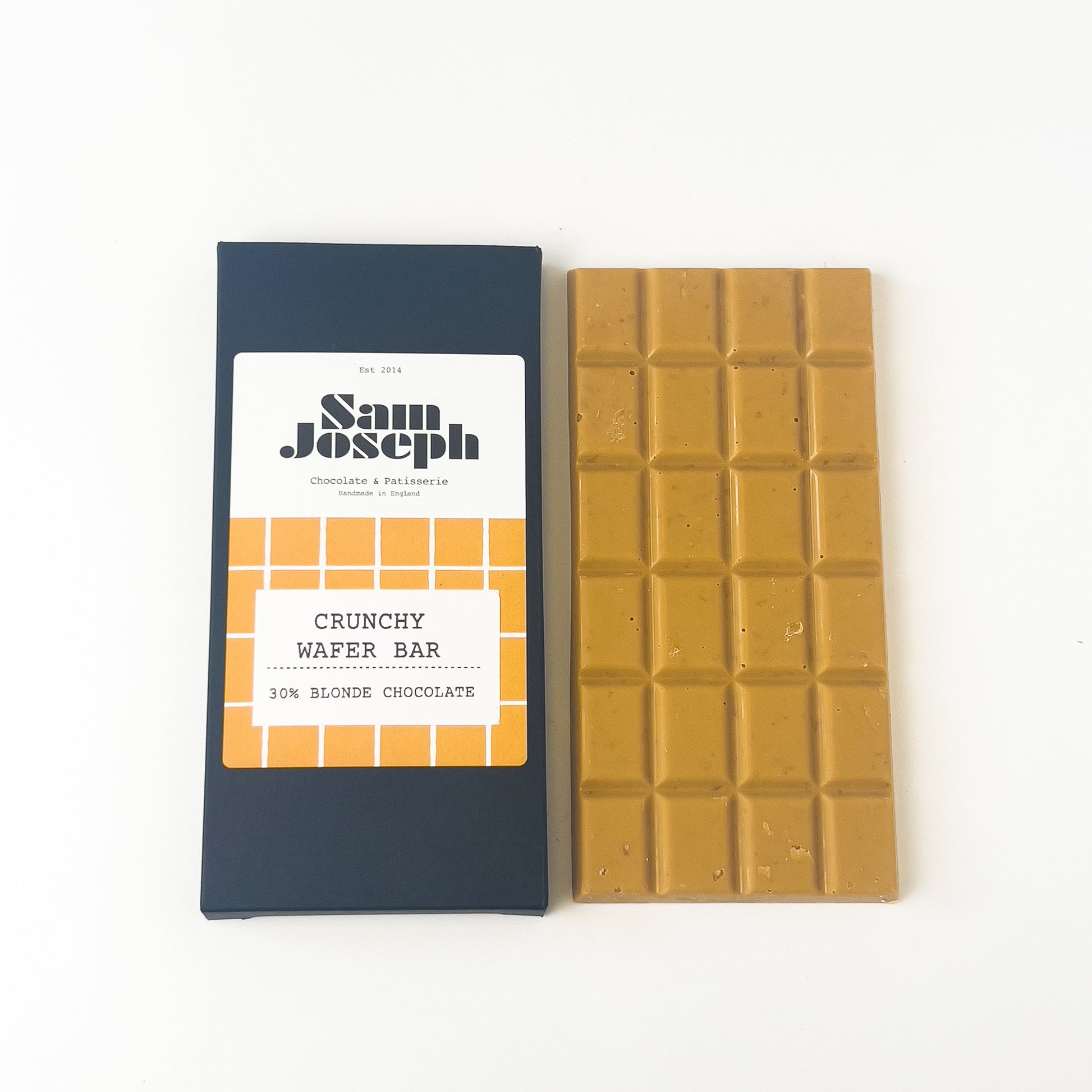 Crunchy blonde chocolate bar | Sam Joseph Chocolates | Luxury Chocolates Online  Sam Joseph Chocolates