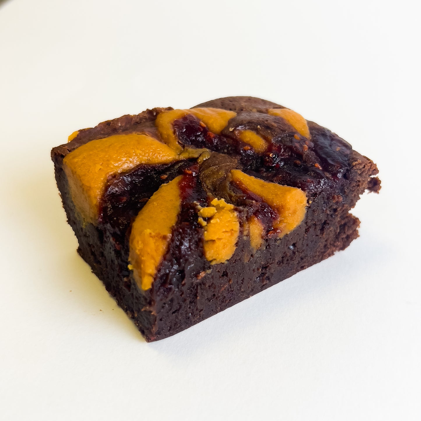 Raspberry & peanut butter brownies