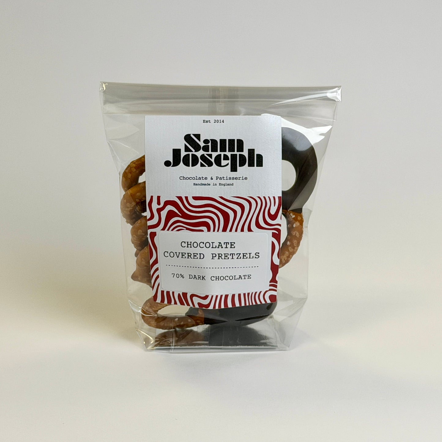 Dark chocolate covered pretzels