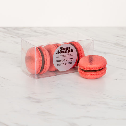 Raspberry macarons | Sam Joseph Chocolates | Luxury Chocolates Online