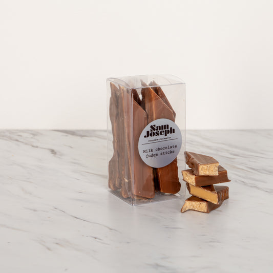 Milk chocolate fudge sticks | Sam Joseph Chocolates | Luxury Chocolates Online