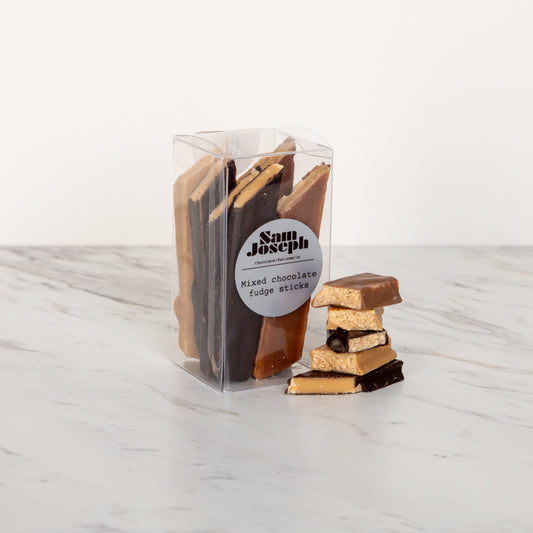 Mixed chocolate fudge sticks | Sam Joseph Chocolates | Luxury Chocolates Online