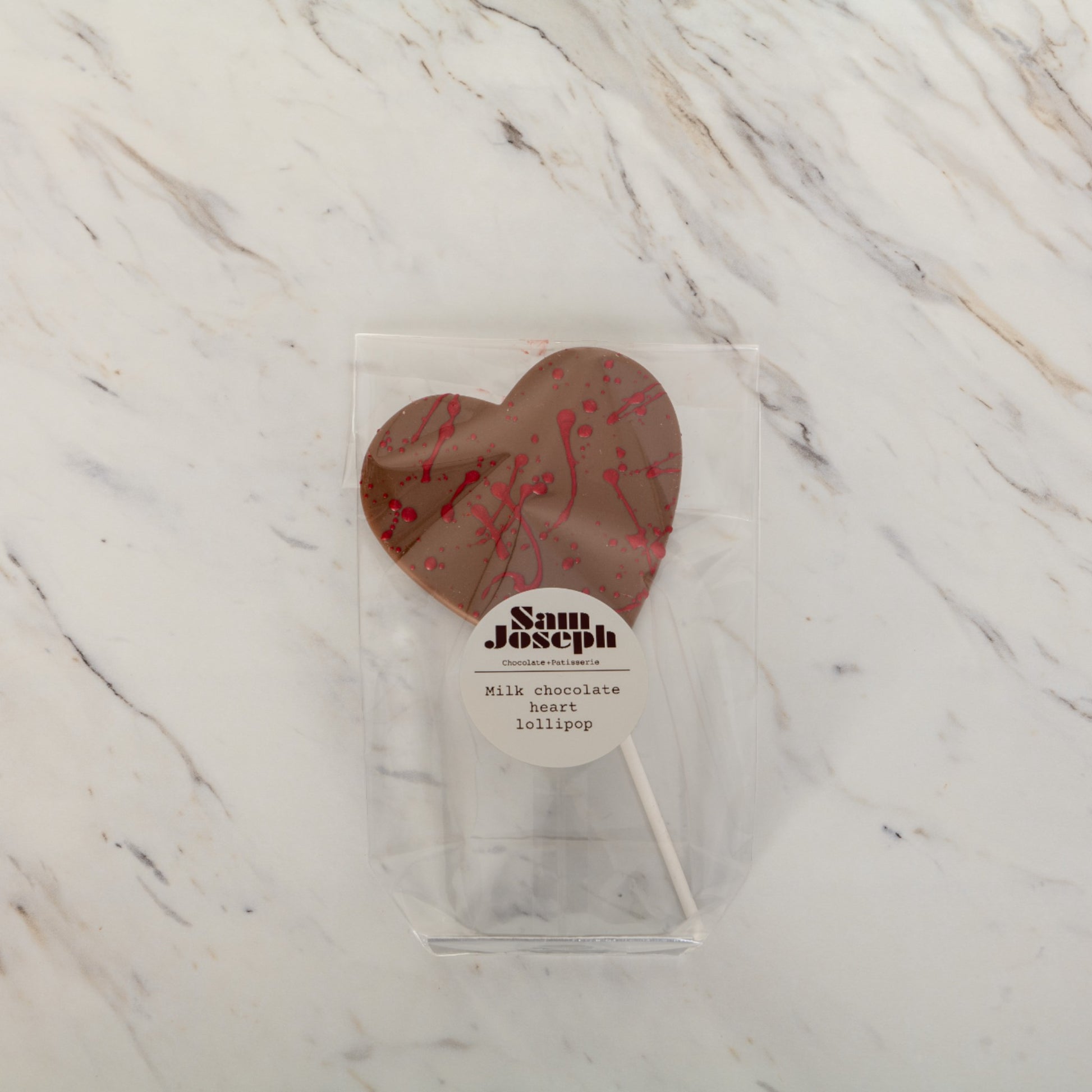 Milk chocolate heart lollipop | Sam Joseph Chocolates | Luxury Chocolates Online