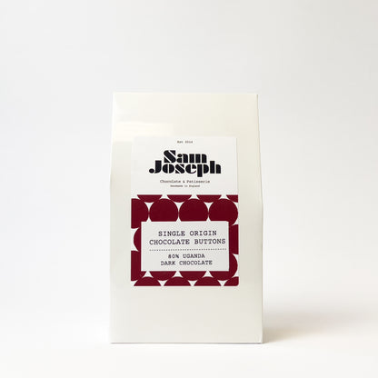 80% Uganda dark chocolate buttons | Sam Joseph Chocolates | Luxury Chocolates Online  Sam Joseph Chocolates