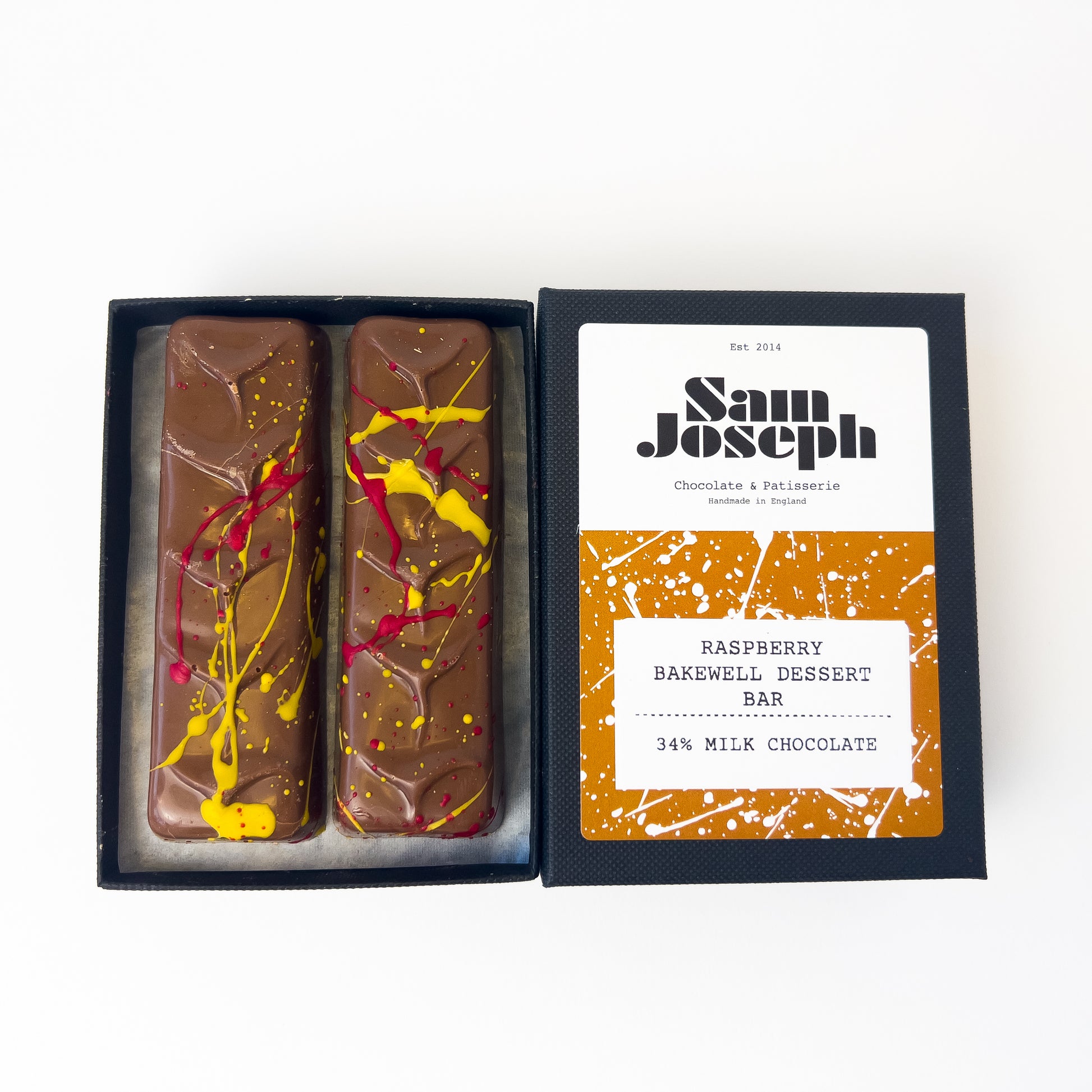 Raspberry bakewell dessert bars | Sam Joseph Chocolates | Luxury Chocolates Online  Sam Joseph Chocolates