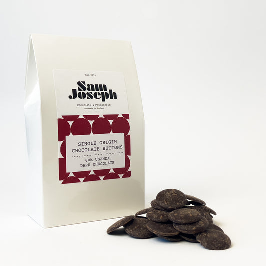 80% Uganda dark chocolate buttons | Sam Joseph Chocolates | Luxury Chocolates Online  Sam Joseph Chocolates