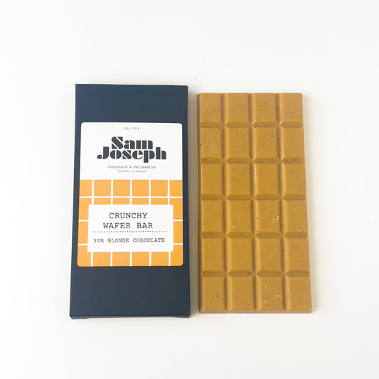Crunchy blonde chocolate bar | Sam Joseph Chocolates | Luxury Chocolates Online  Sam Joseph Chocolates