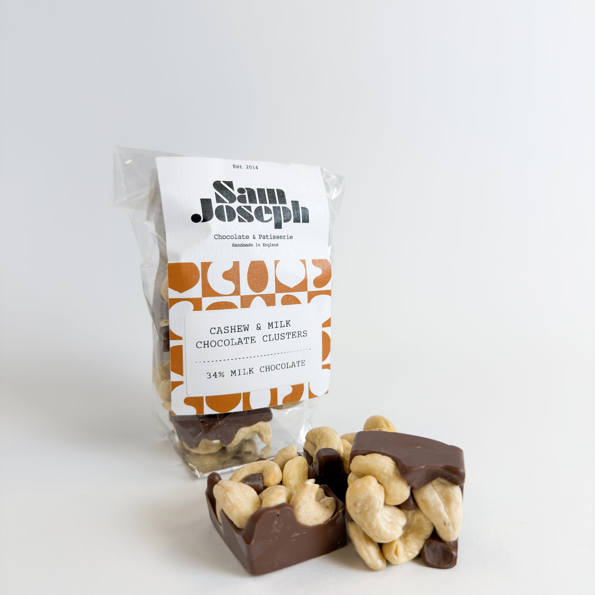 Cashew & milk chocolate clusters | Sam Joseph Chocolates | Luxury Chocolates Online  Sam Joseph Chocolates