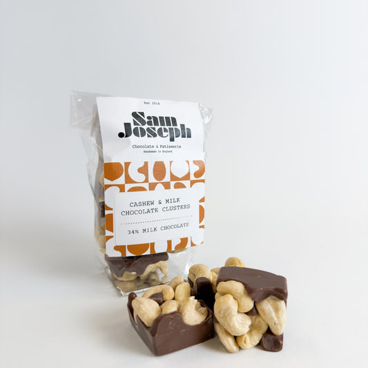 Cashew & milk chocolate clusters | Sam Joseph Chocolates | Luxury Chocolates Online  Sam Joseph Chocolates