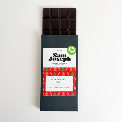 Peppermint & dark chocolate bar | Sam Joseph Chocolates | Luxury Chocolates Online  Sam Joseph Chocolates