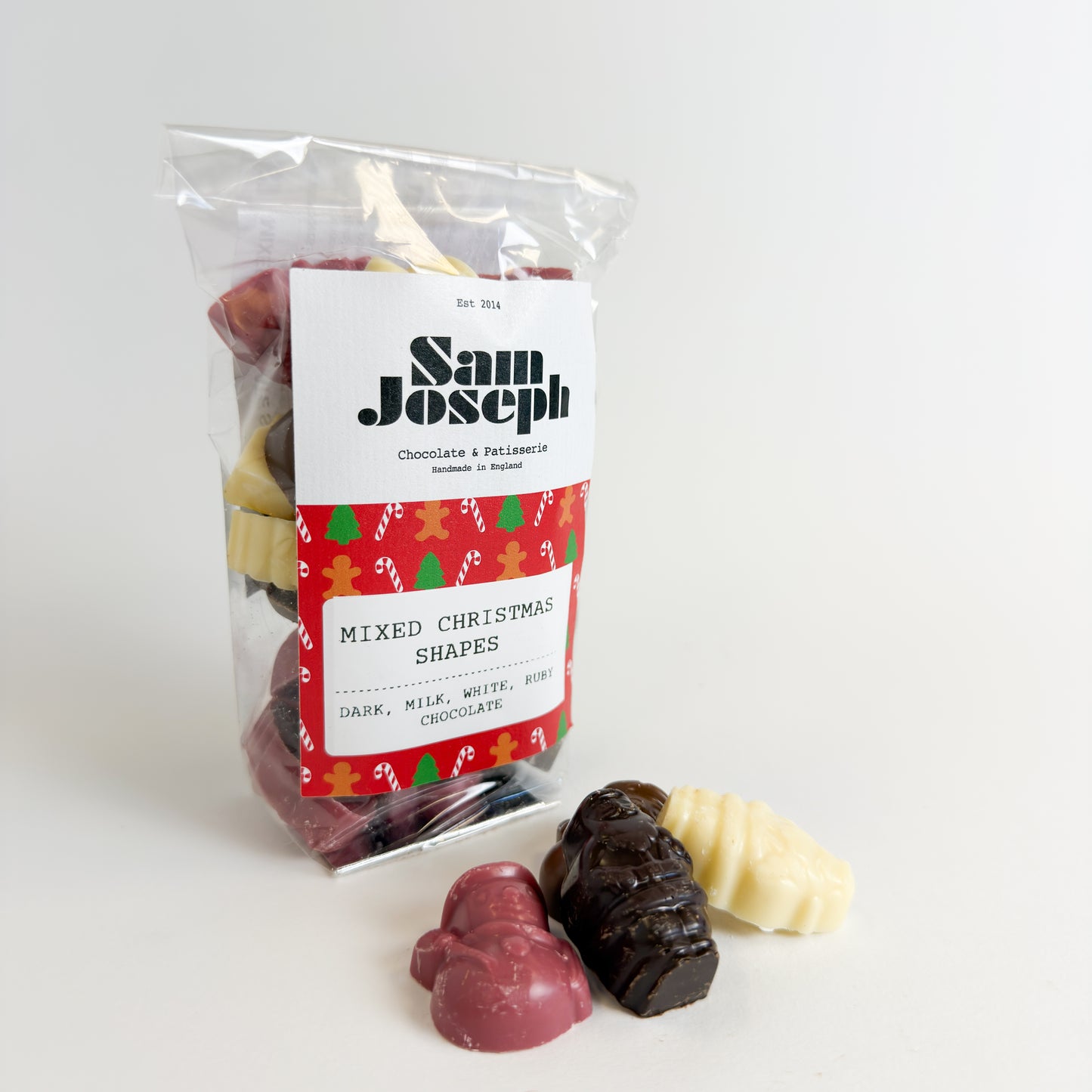 Mixed chocolate Christmas shapes | Sam Joseph Chocolates | Luxury Chocolates Online  Sam Joseph Chocolates