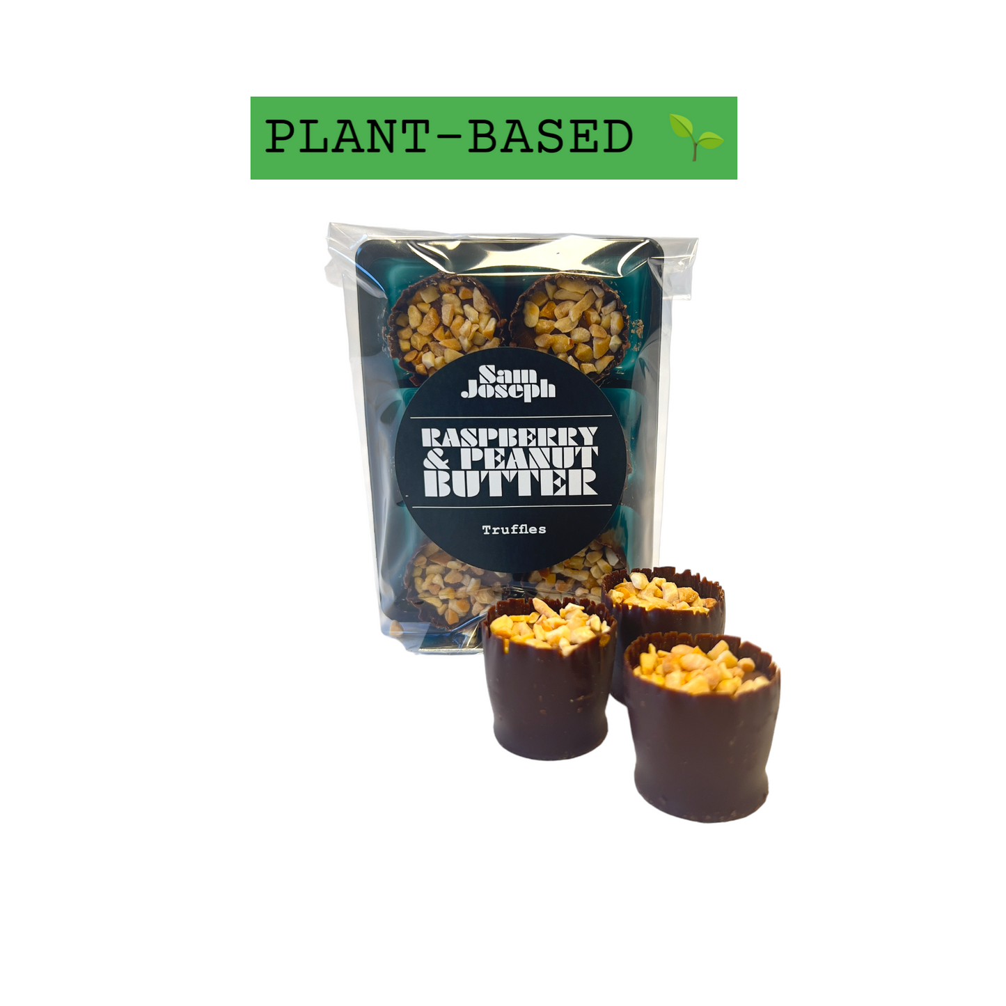 Raspberry and peanut butter truffles (Plant based) - Sam Joseph chocolates