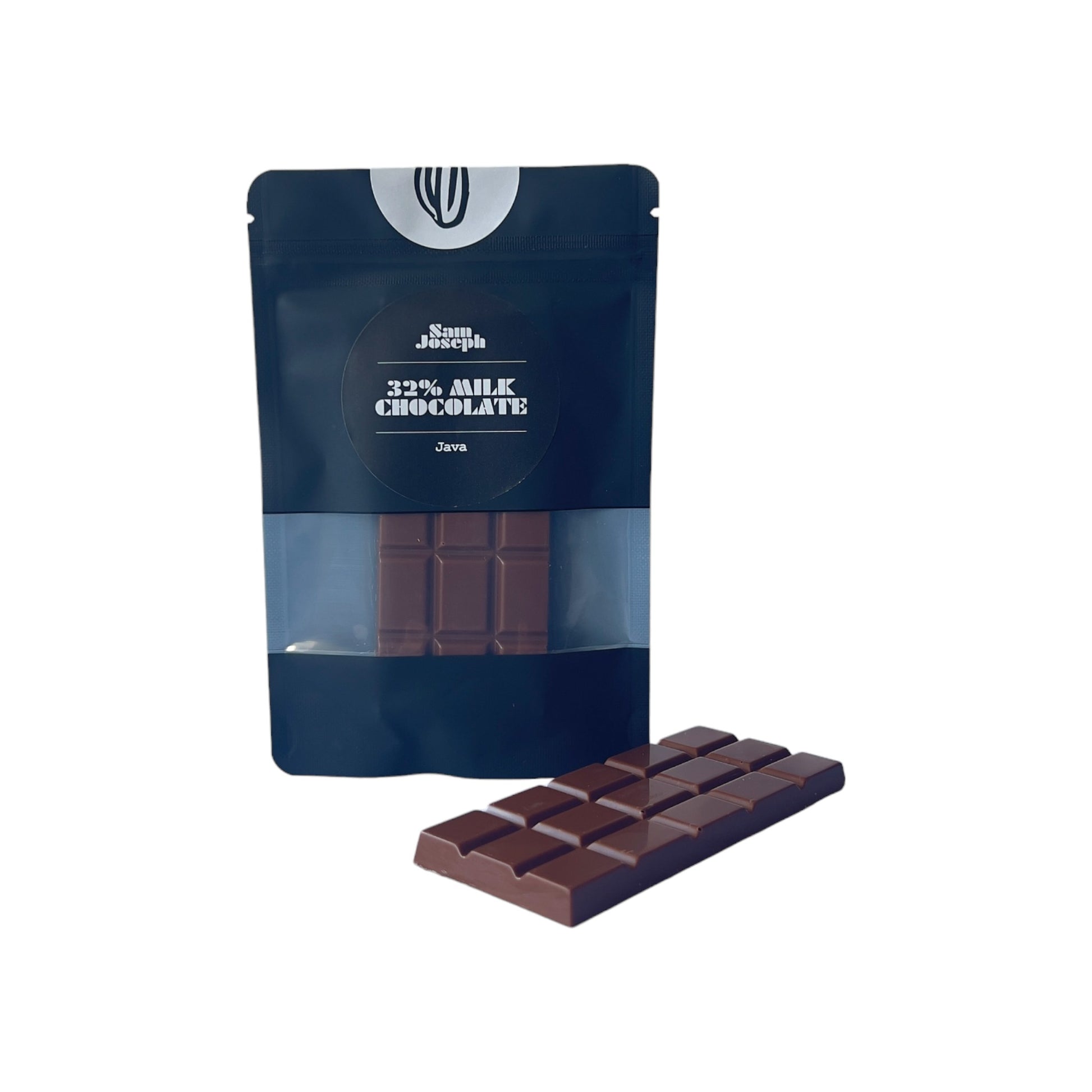 Single origin Java 32% milk chocolate bar - Sam Joseph chocolates