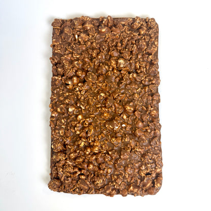 Salted popcorn & milk chocolate slab
