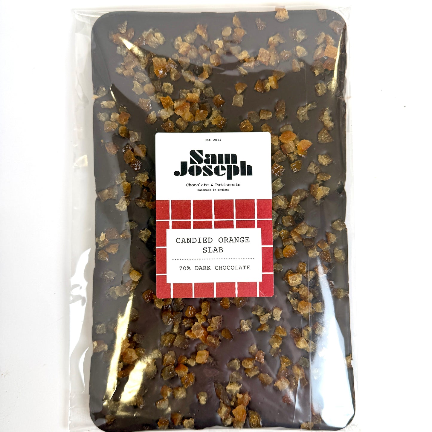 Candied orange & dark chocolate slab