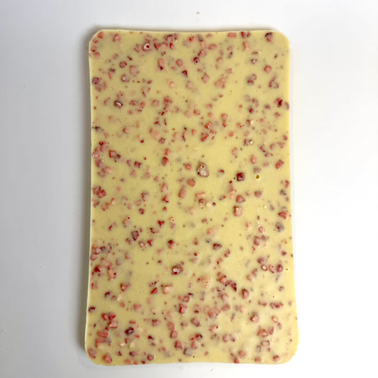 Strawberries & white chocolate slab