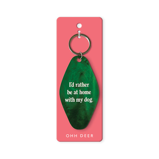 At Home With My Dog Keyring